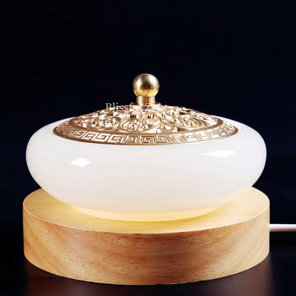 White Jade Glow-In-The-Dark Incense Burner For Incense Seals, Stick Incense, Coil Incense, Cone Incense