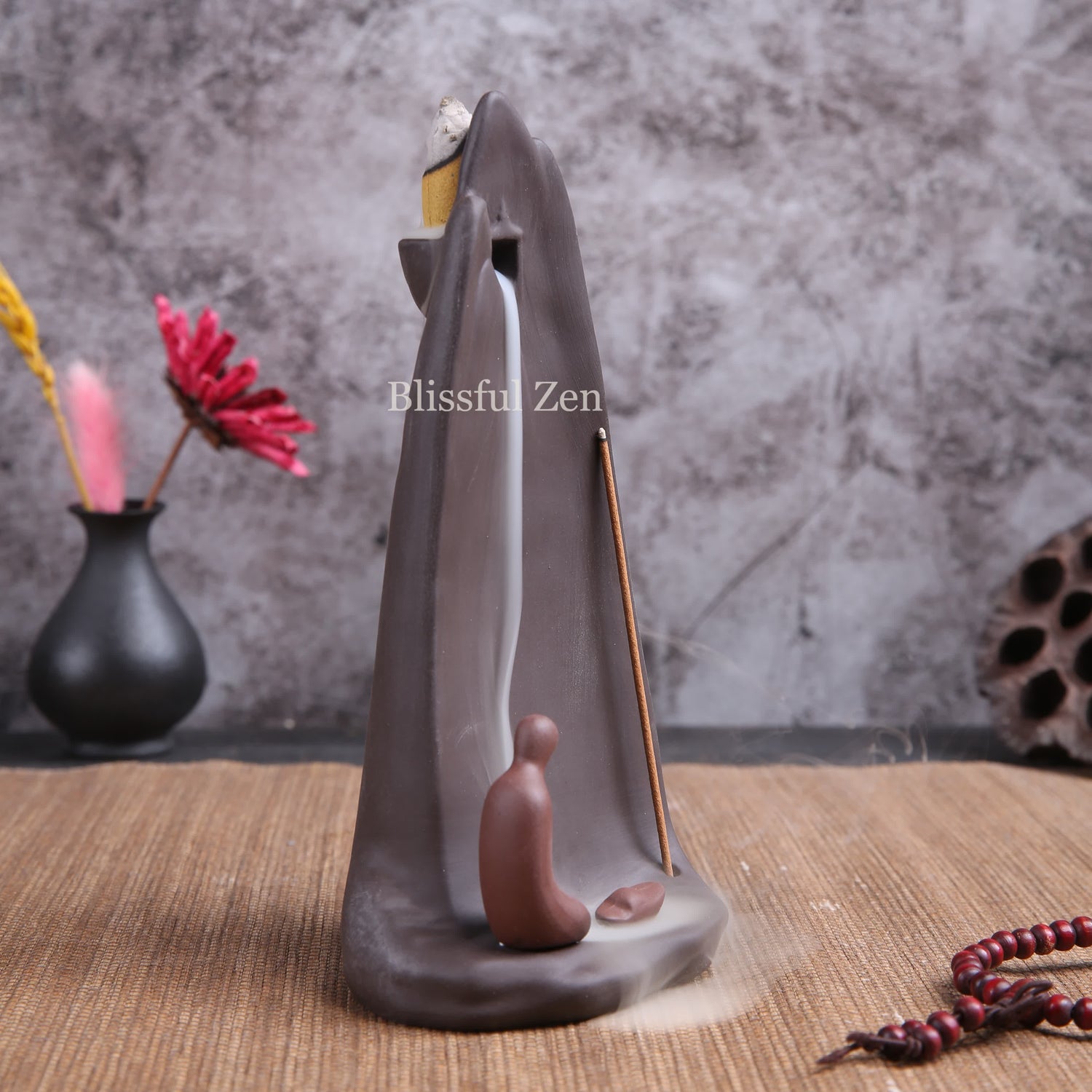 Zen Landscape Waterfall Incense Burner